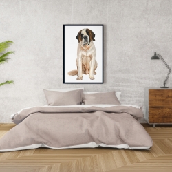 Framed 24 x 36 - Saint bernard