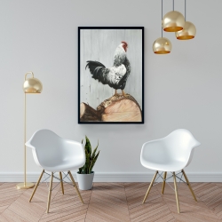 Framed 24 x 36 - Wyandotte rooster