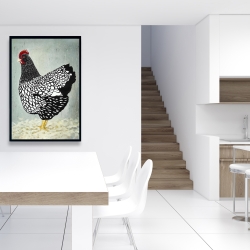 Framed 24 x 36 - Wyandotte  hen