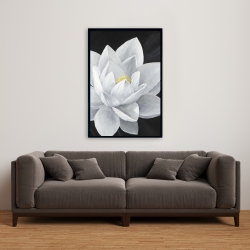 Encadré 24 x 36 - Vue de haut d'une fleur de lotus