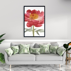 Framed 24 x 36 - Pink peony