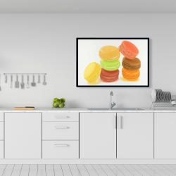 Framed 24 x 36 - Delicious macaroons