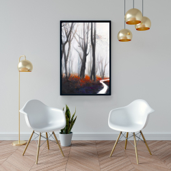 Framed 24 x 36 - Mysterious forest with stream