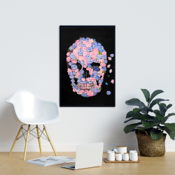 Framed 24 x 36 - Flower skull