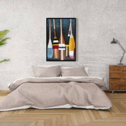 Framed 24 x 36 - Colorful paddles