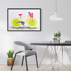 Encadré 24 x 36 - Bicyclette avec roues de lime