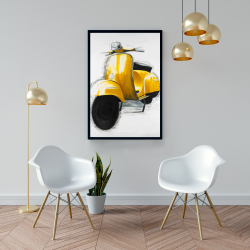 Encadré 24 x 36 - Scooter jaune italien