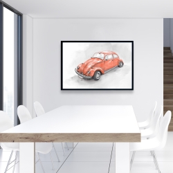 Encadré 24 x 36 - Beetle vintage rouge