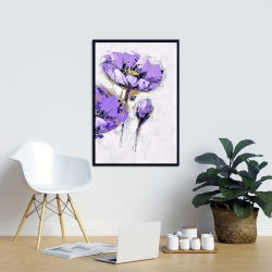 Framed 24 x 36 - Purple anemones