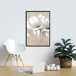 Encadré 24 x 36 - Fleurs sauvages blanches et abstraites