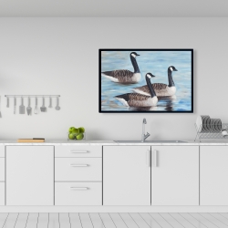 Framed 24 x 36 - Canada geese in water