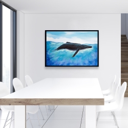 Framed 24 x 36 - Blue whale