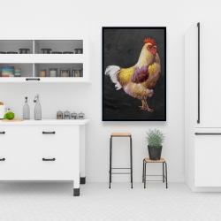 Framed 24 x 36 - Beautiful rooster 2