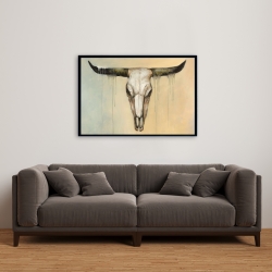 Framed 24 x 36 - Bull skull