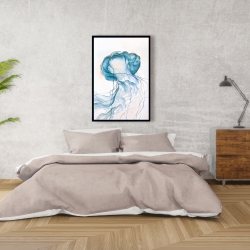 Framed 24 x 36 - Jellyfish moving