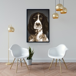 Framed 24 x 36 - Brown english springer spaniel