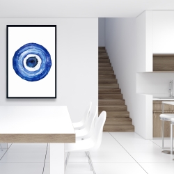 Framed 24 x 36 - Erbulus blue evil eye