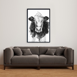 Framed 24 x 36 - Cow