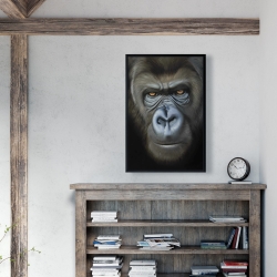 Framed 24 x 36 - Gorilla face