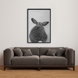 Encadré 24 x 36 - Petit lapin de dos