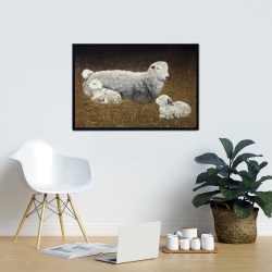 Framed 24 x 36 - Sheep and lambs