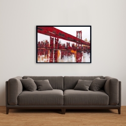 Framed 24 x 36 - Red bridge