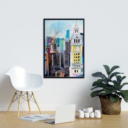 Encadré 24 x 36 - Paysage urbain coloré de manhattan