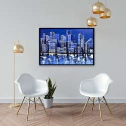 Framed 24 x 36 - Blue skyline