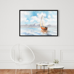 Framed 24 x 36 - Sailboat landscape