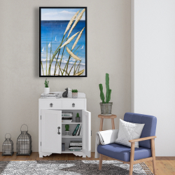 Framed 24 x 36 - Oyat plant and seaside