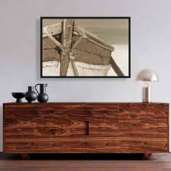 Framed 24 x 36 - Tied up rowing boat