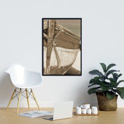 Framed 24 x 36 - Tied up rowing boat