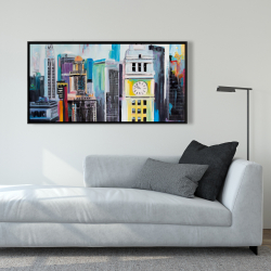 Encadré 24 x 48 - Paysage urbain coloré de manhattan