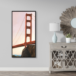 Encadré 24 x 48 - Coucher de soleil sur le golden gate bridge