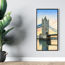 Encadré 24 x 48 - Coucher de soleil sur le london bridge