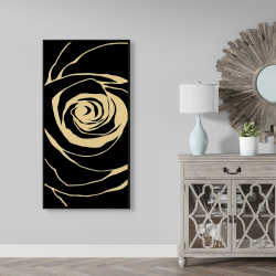 Encadré 24 x 48 - Rose noire