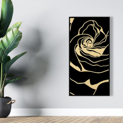 Framed 24 x 48 - Silhouette of a rose