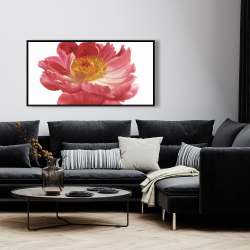 Framed 24 x 48 - Pink peony