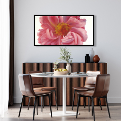 Encadré 24 x 48 - Fleur de pivoine rose