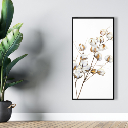 Encadré 24 x 48 - Une branche de fleurs de coton