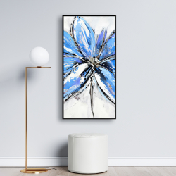 Encadré 24 x 48 - Fleur bleue