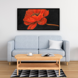 Encadré 24 x 48 - Fleur aux pétales rouges