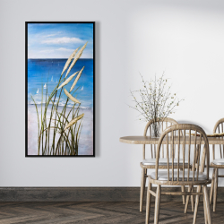 Framed 24 x 48 - Oyat plant and seaside