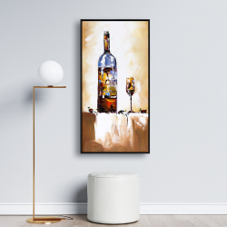 Framed 24 x 48 - White wine