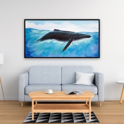 Framed 24 x 48 - Blue whale