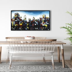 Framed 24 x 48 - Colorful city