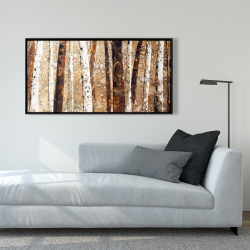 Framed 24 x 48 - Tree trunks