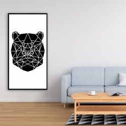 Framed 24 x 48 - Geometric bear head