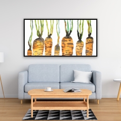 Encadré 24 x 48 - Carottes à l'aquarelle