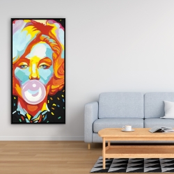 Framed 24 x 48 - Colorful marilyne monroe bubblegum